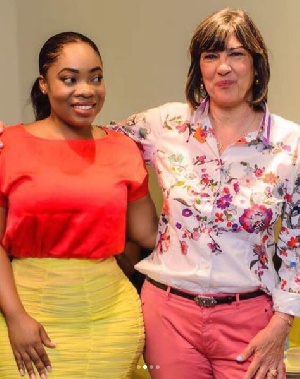 Moesha Bodoung and Christiane Amanpour