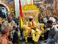 From left to right: Dr. Doli-Wura Zakaria, the Chief Imam and Philip Ofori-Asante