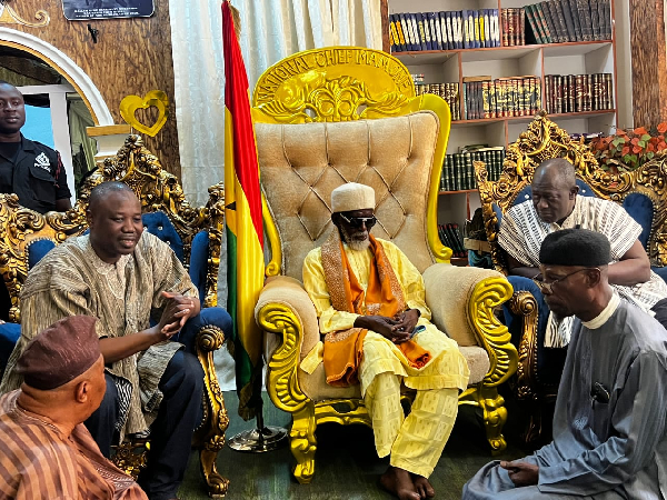 From left to right: Dr. Doli-Wura Zakaria, the Chief Imam and Philip Ofori-Asante