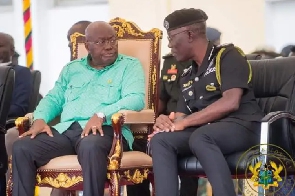 President Akufo-Addo and IGP , Dampare
