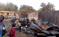 The fire destroyed engines, car batteries, spare parts and other items