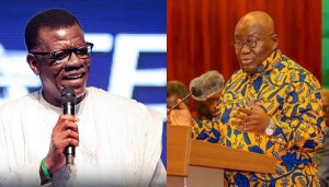Founder and leader of ICGC, Pastor Mensa Otabil and President Akufo-Addo