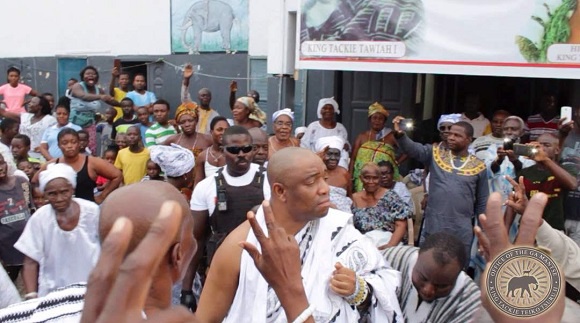 Ga Mantse, Tackie Teiko Tsuru II dancing at the event