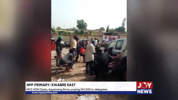 A scene of alleged sharing of money in Kwabre East