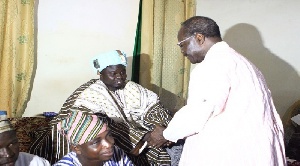 Nduom with the Kpassa chief in his palace