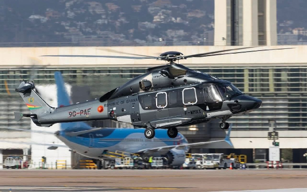 One of Ghana's new Airbus helicopters