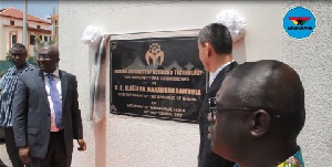 Dr. Mahamudu Bawumia, Vice President unveiling the plaque