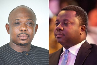 James Agalga (L) has taken a swipe at Rev Ntim Fordjour for linking a terrorist attack to Ghana