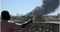 Black smoke has dominated the skyline in Port Sudan in the wake of the attacks