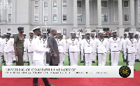 President Mahama inspecting the guard of honour at the event