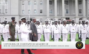 President Mahama inspecting the guard of honour at the event