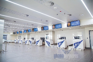 Interior view of the Prempeh I Kumasi International Airport