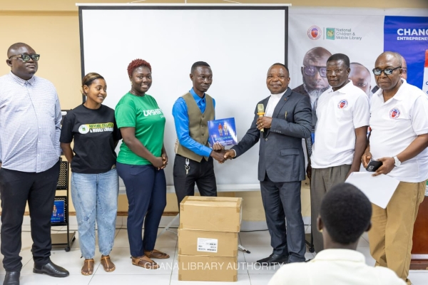 CMEEE donating free copies of entrepreneurship book to the Ghana Library Authority