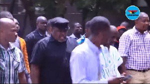 Koku Anyidoho was escorted by his colleagues to the CID headquarters Tuesday