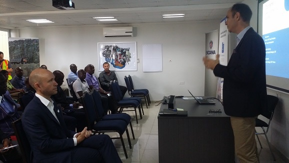 Frederick Morsing, Managing Director, Scania Ghana addressing participants