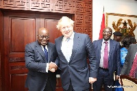 UK Foreign Secretary Boris Johnson with President Akufo-Addo