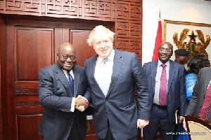 UK Foreign Secretary Boris Johnson with President Akufo-Addo