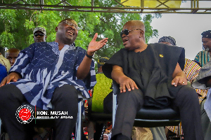 Nana Addo Dankwa Akufo-Addo and Dr Mahamudu Bawumia at the funeral