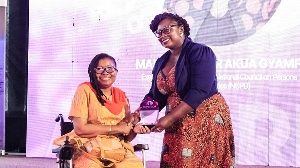 Lawyer Esther Akua Gyamfi (Left) with the award