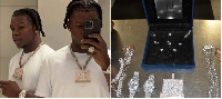 A picture colllage of Arrangement and Lancaster and their luxurious jewelry