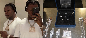 A picture colllage of Arrangement and Lancaster and their luxurious jewelry A picture colllage of Arrangement and Lancaster and their luxurious jewelry
