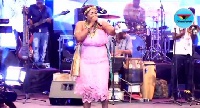 Gifty Osei ministering to patrons