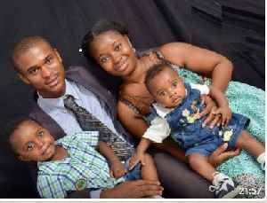 Late Captain Maxwell Adam Mahama with his wife and children