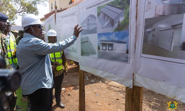 President John Dramani Mahama (with outstretched hand) at the event