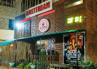 The popular Amsterdam Pub is located inside Laboma in Accra