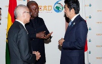 President John Mahama in talks with Japanese Prime Minister Shinzo Abe