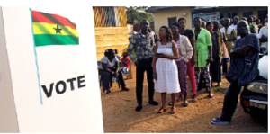 Some Ghanaians at a polling station
