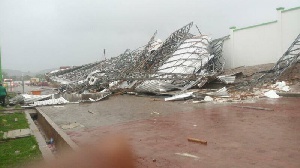 Nduom Stadium roof ripped off