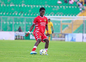 Gyau scored his second on the day with a powerful shot