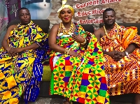 Persons clad in rich Ghanaian attire