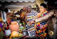 Otumfuo Osei Tutu II with others at the event