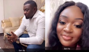 Actor John Dumelo and actress Jackie Appiah