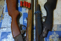 File photo of guns and bulletts