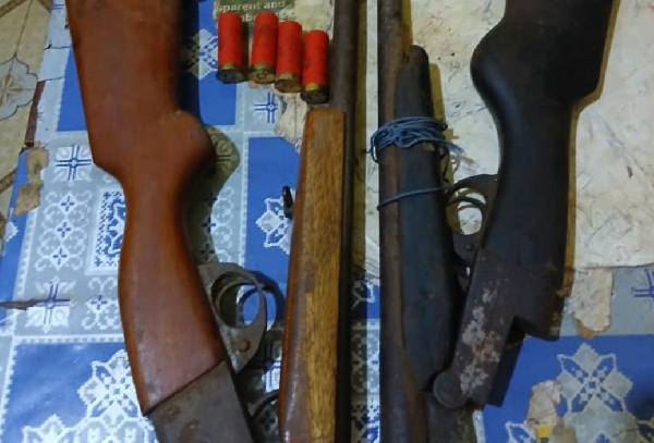 File photo of guns and bulletts
