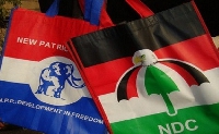 NPP flag (left), NDC flag (right)