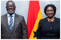 Prof Opoku-Agyemang with Paul Baffoe-Bonnie