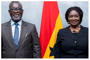 Prof Opoku-Agyemang with Paul Baffoe-Bonnie