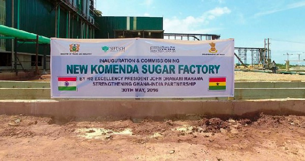The Komenda sugar factory has been inaugurated by President John Dramani Mahama
