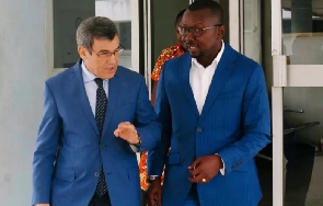 Ambassador Ali Redjel with the General Manager of the GNA, Albert Kofi Owusu