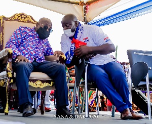 Dickson Adomako Kissi, MP for Anyaa-Sowutuom confers with president Akufo-Addo | File photo