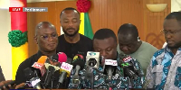 Collins Adomako-Mensah leading the Minority in a press conference