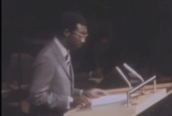 John Kufuor was Deputy Minister of Foreign Affairs in the 1970s when he addressed the UN