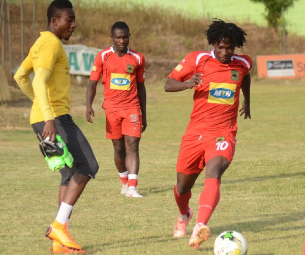 Asante Kotoko players at the training grounds