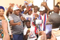 Henry Nana Boakyewith some NPP supporters