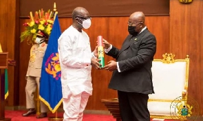 Akufo-Addo (right) with Ofori-Atta (left)