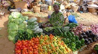 Madam Regina Bema, a vegetable seller at the Nana Bosoma Central Market